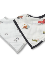 LouLou Lollipop Bandana Bib Set- Happy Trucks