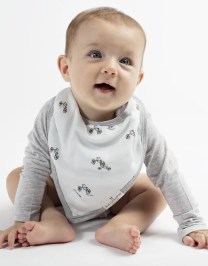 LouLou Lollipop Bandana Bib Set- Happy Trucks