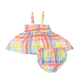 Angel Dear Multi Smocked Top & Bloomer