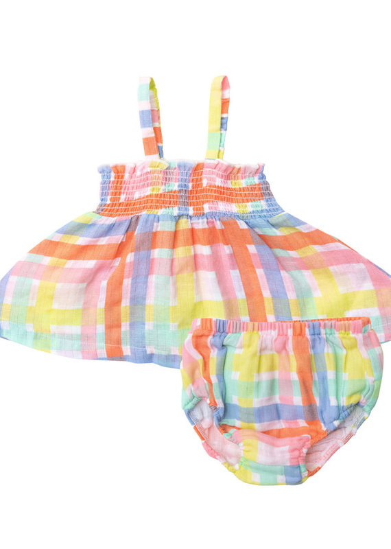Angel Dear Multi Smocked Top & Bloomer