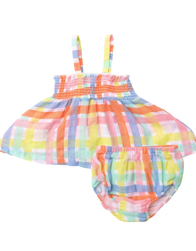 Angel Dear Multi Smocked Top & Bloomer