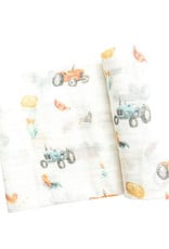 Angel Dear Tractors Swaddle Blanket