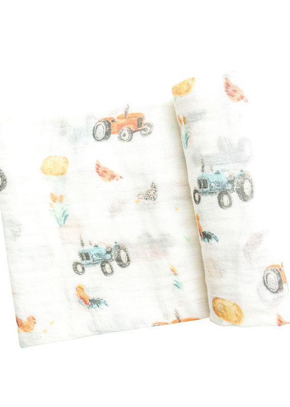 Angel Dear Tractors Swaddle Blanket