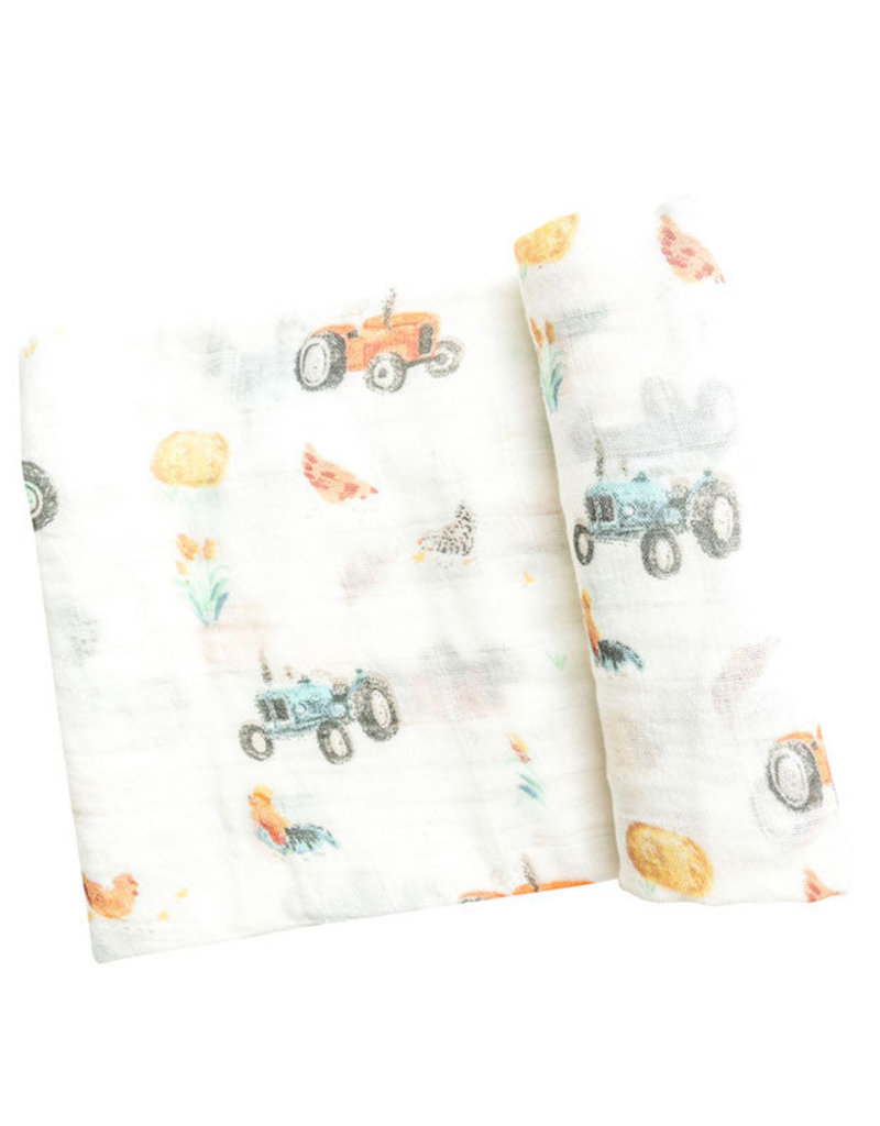 Angel Dear Tractors Swaddle Blanket