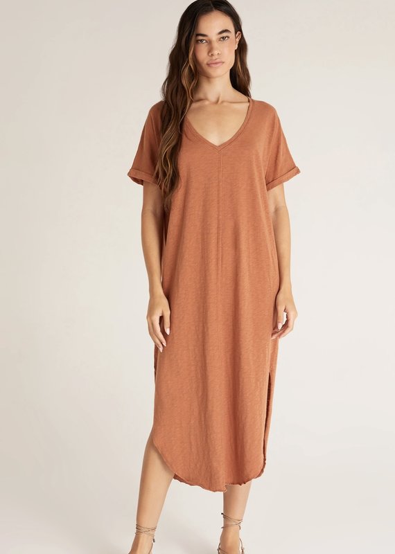 Leia Slub Midi Dress