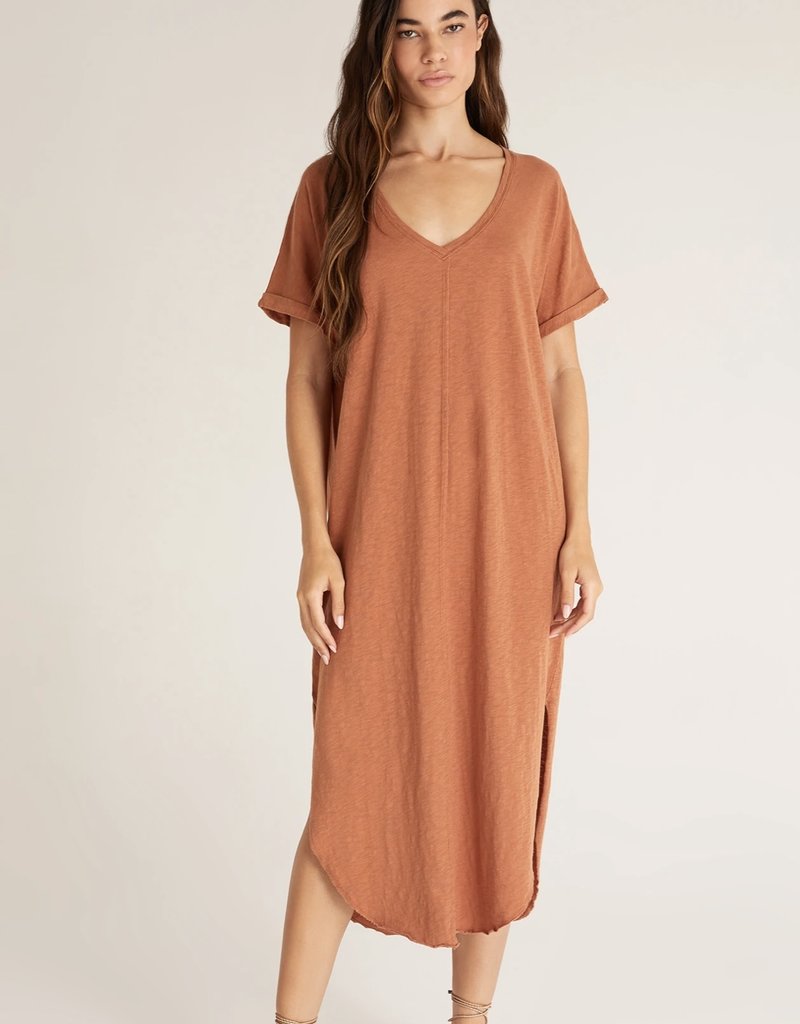 Leia Slub Midi Dress