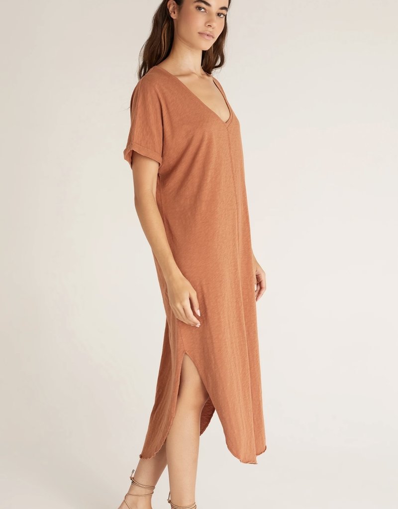 Leia Slub Midi Dress
