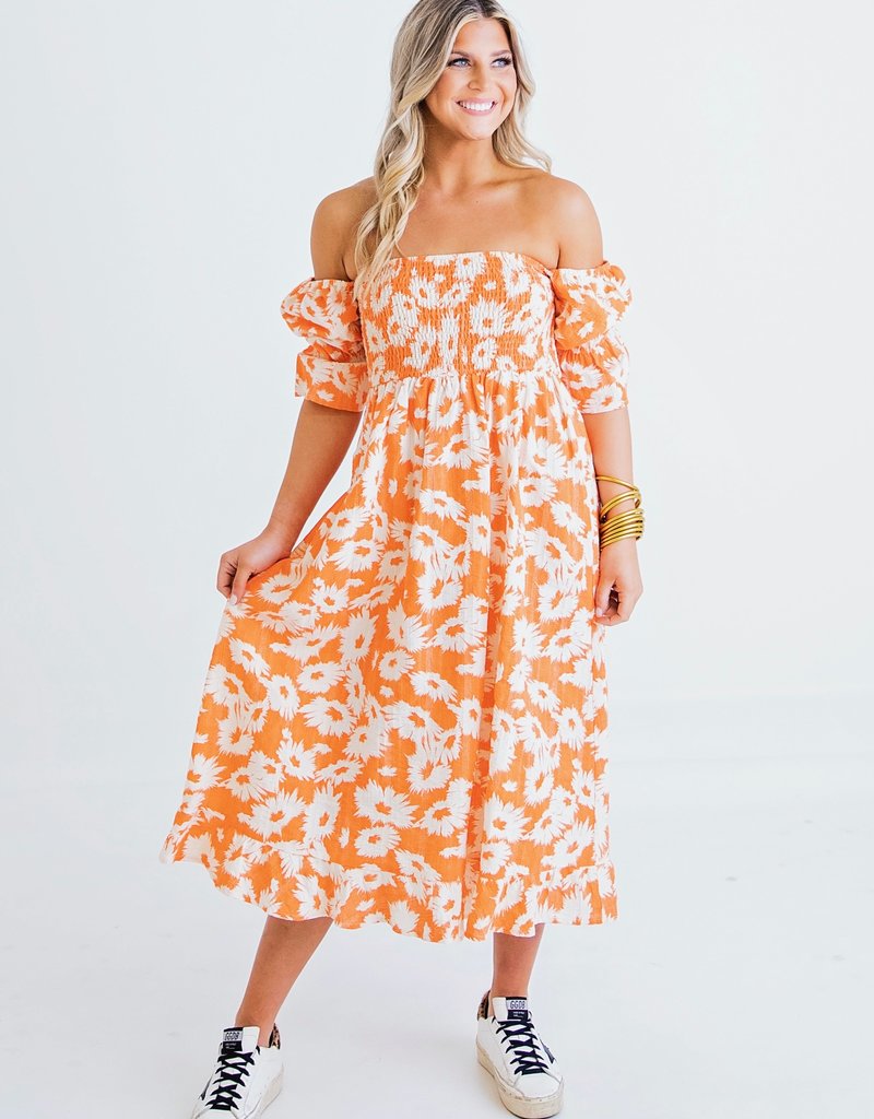 Summer Blooms Midi Dress