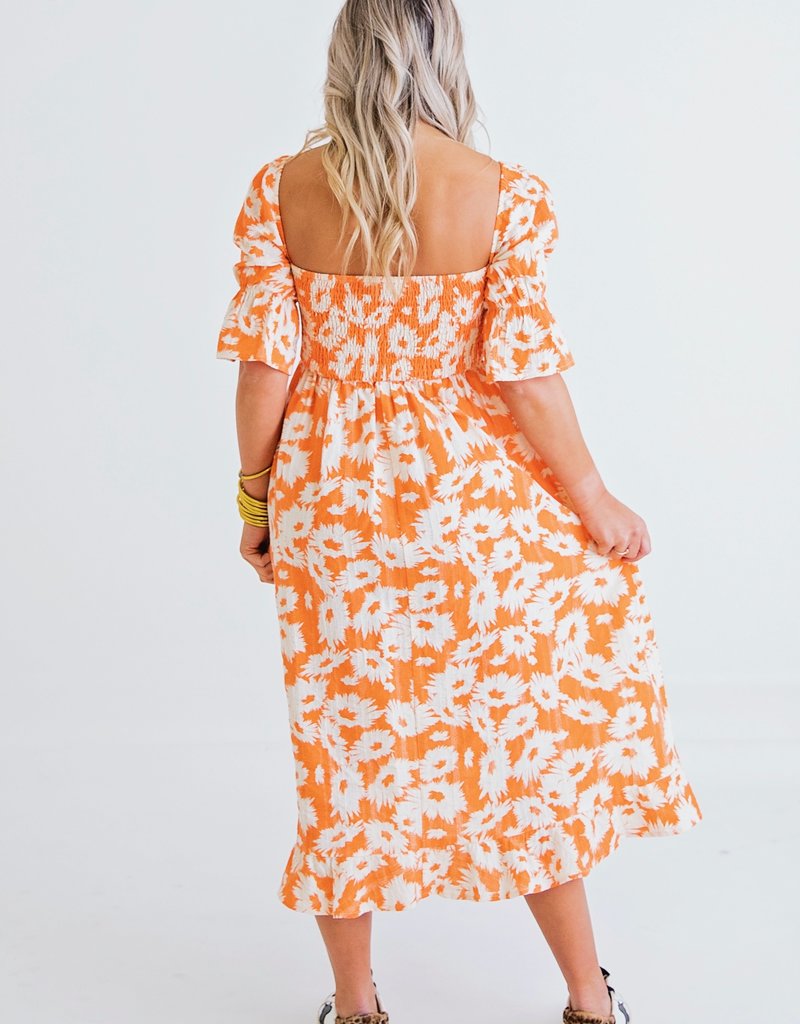 Summer Blooms Midi Dress