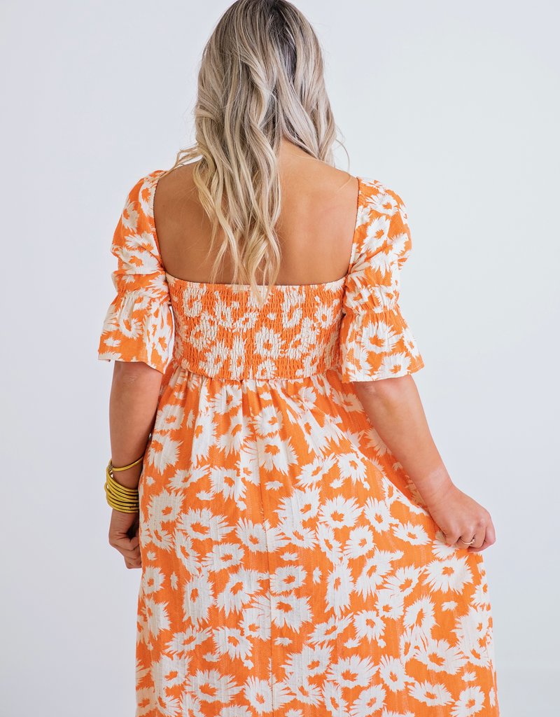 Summer Blooms Midi Dress