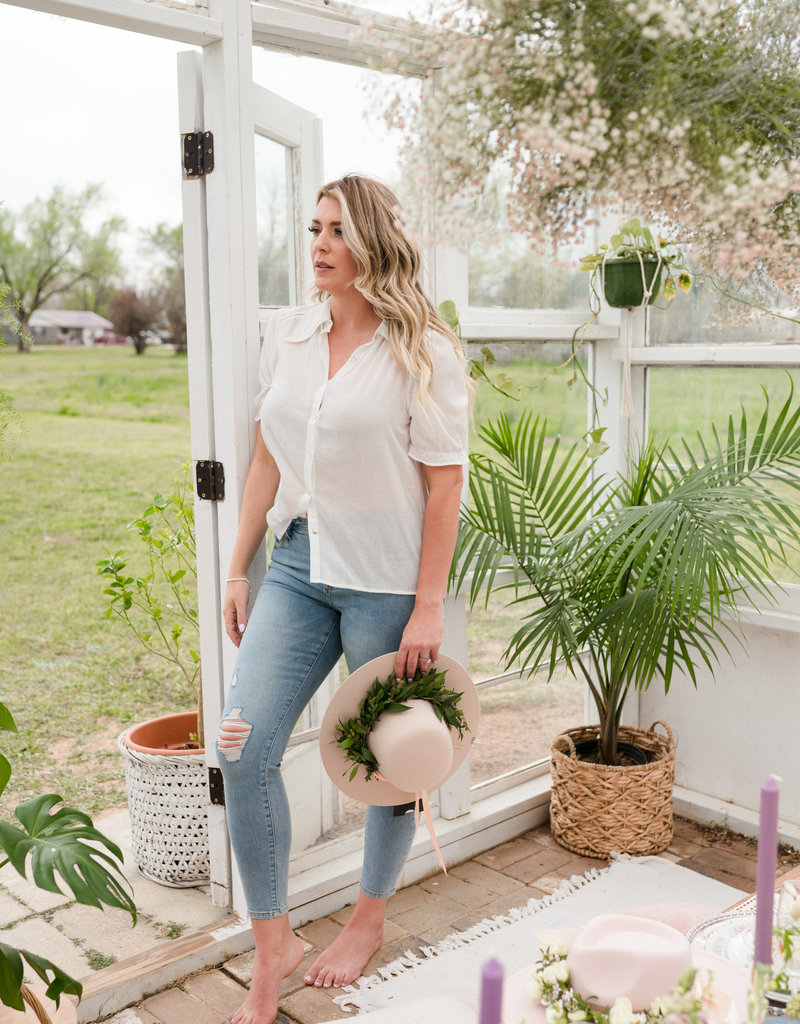 Dear John Clara Collared Top