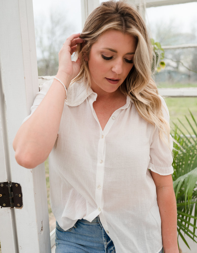 Dear John Clara Collared Top