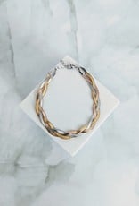 LDayDesigns Herringbone Braided Bracelet- Steel