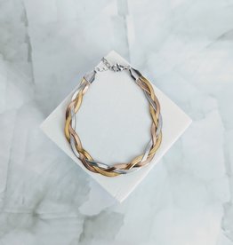 LDayDesigns Herringbone Braided Bracelet- Steel