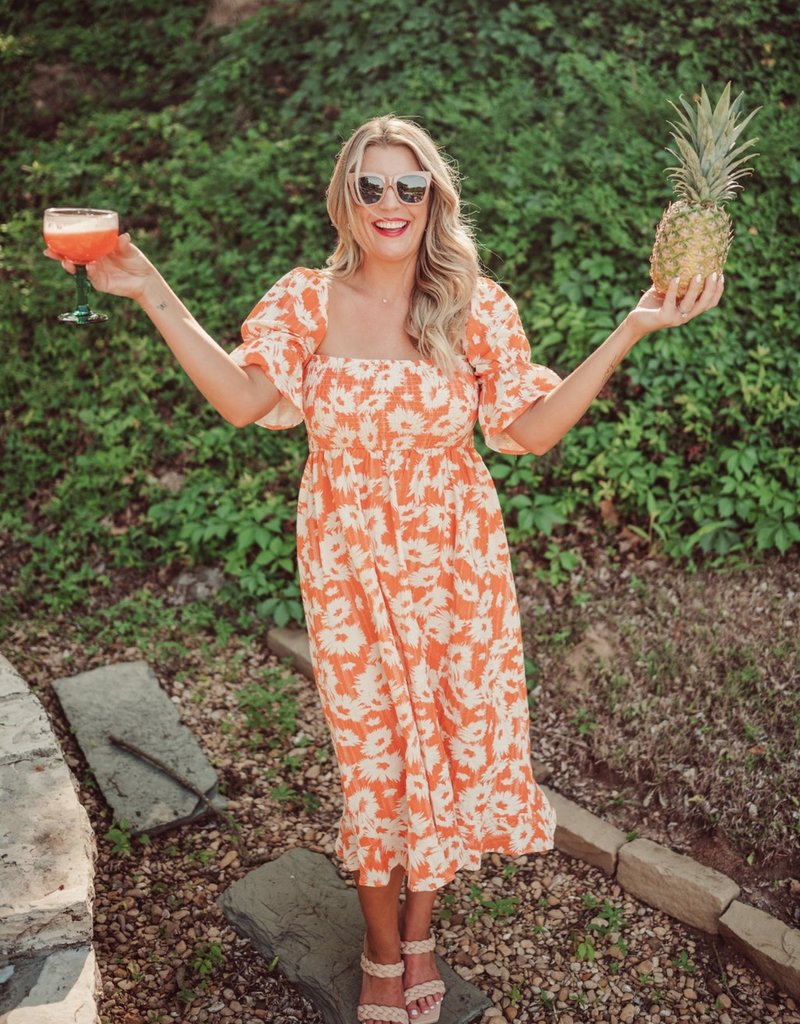 Summer Blooms Midi Dress