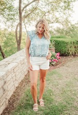 Indigo Paisley Top