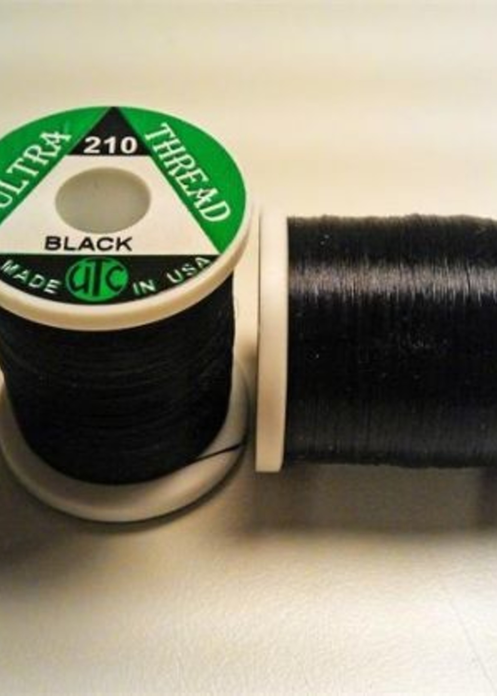 Spool of Black Nylon Thread. a Small Part of the Thread from the