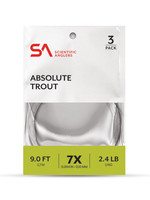 Scientific Anglers SA Absolute Trout 3-Pack Leaders