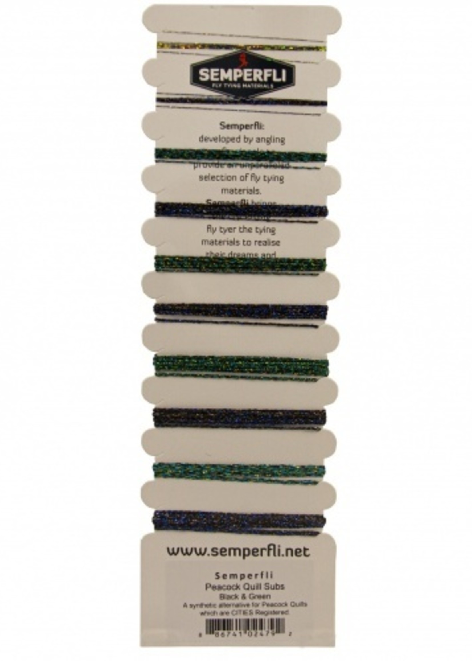 Semperfli Semperfli Peacock Quill Subs Multicard