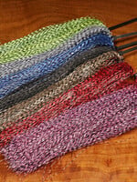 Hareline Dubbin Micro Barred Voodoo Fiber Black Barred Red