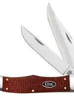 W.R. Case & Sons CASE Dark Red Burlap Micarta Smooth Folding Hunter
