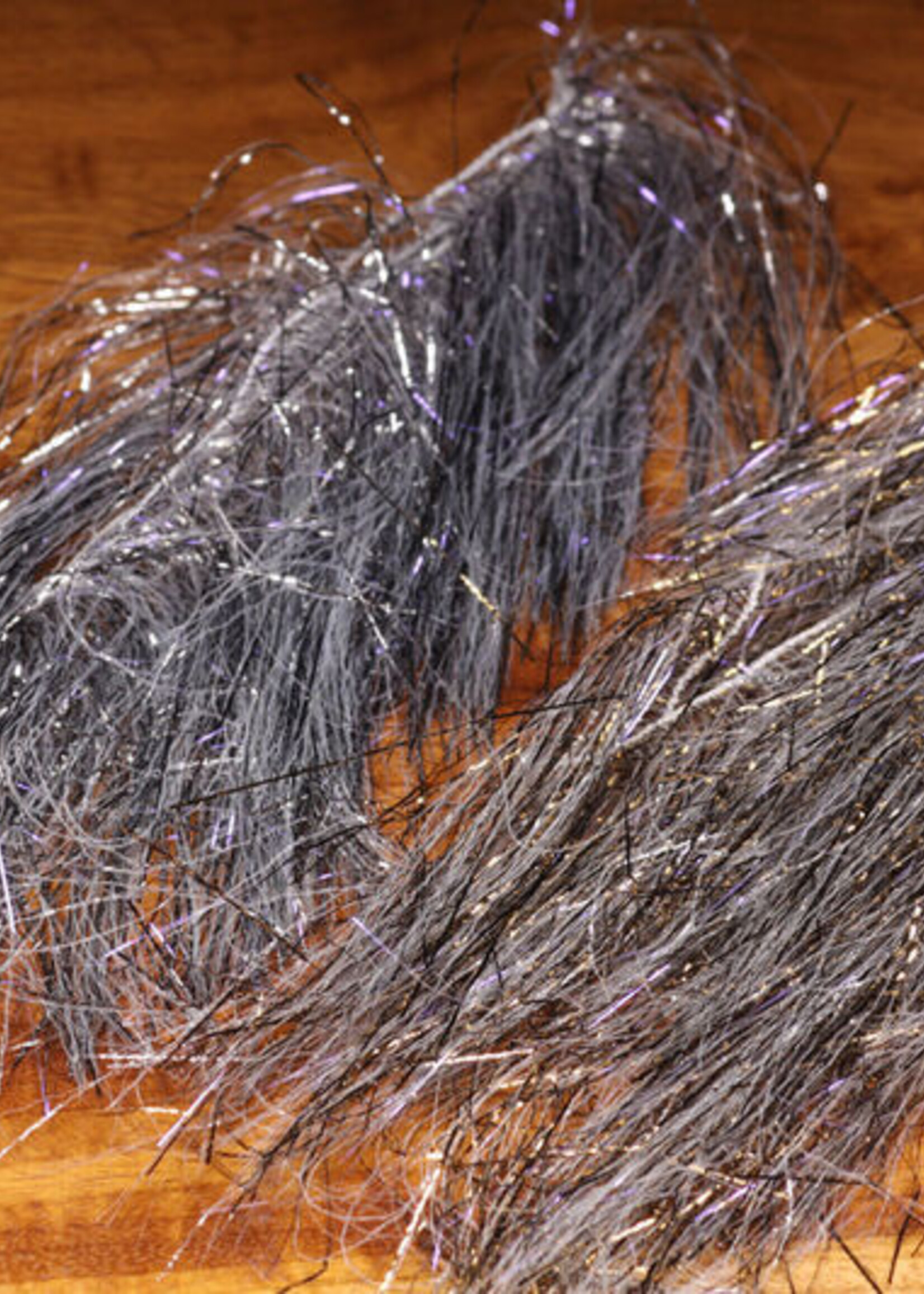 Hareline Dubbin Senyo's Freckled Predator Wrap UV Speckled Silver FPW2