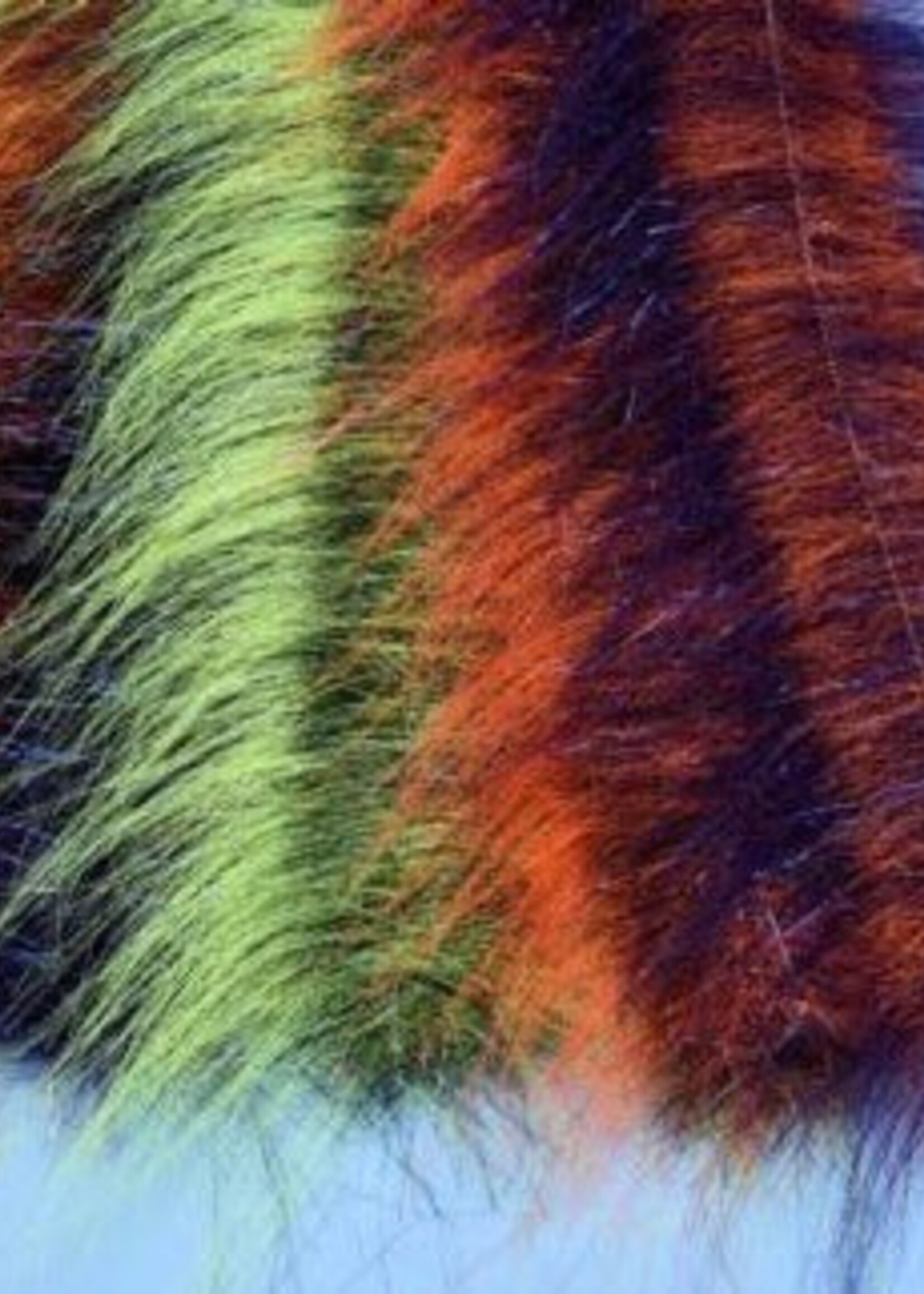 Enrico Puglisi EP Craft Fur Brush 3" Wide Gray Olive/Fl. Orange