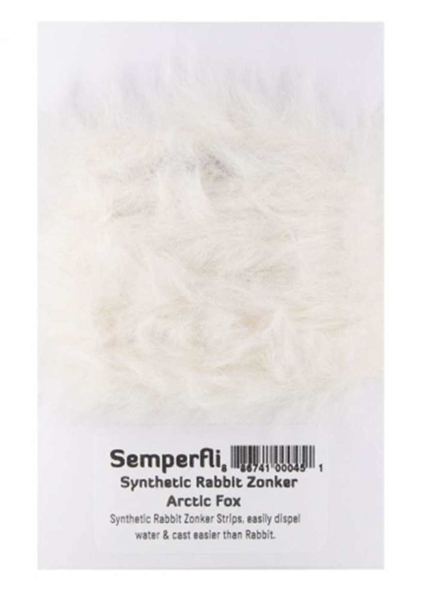 Semperfli Semperfli Synthetic Rabbit Zonker Silver Fox
