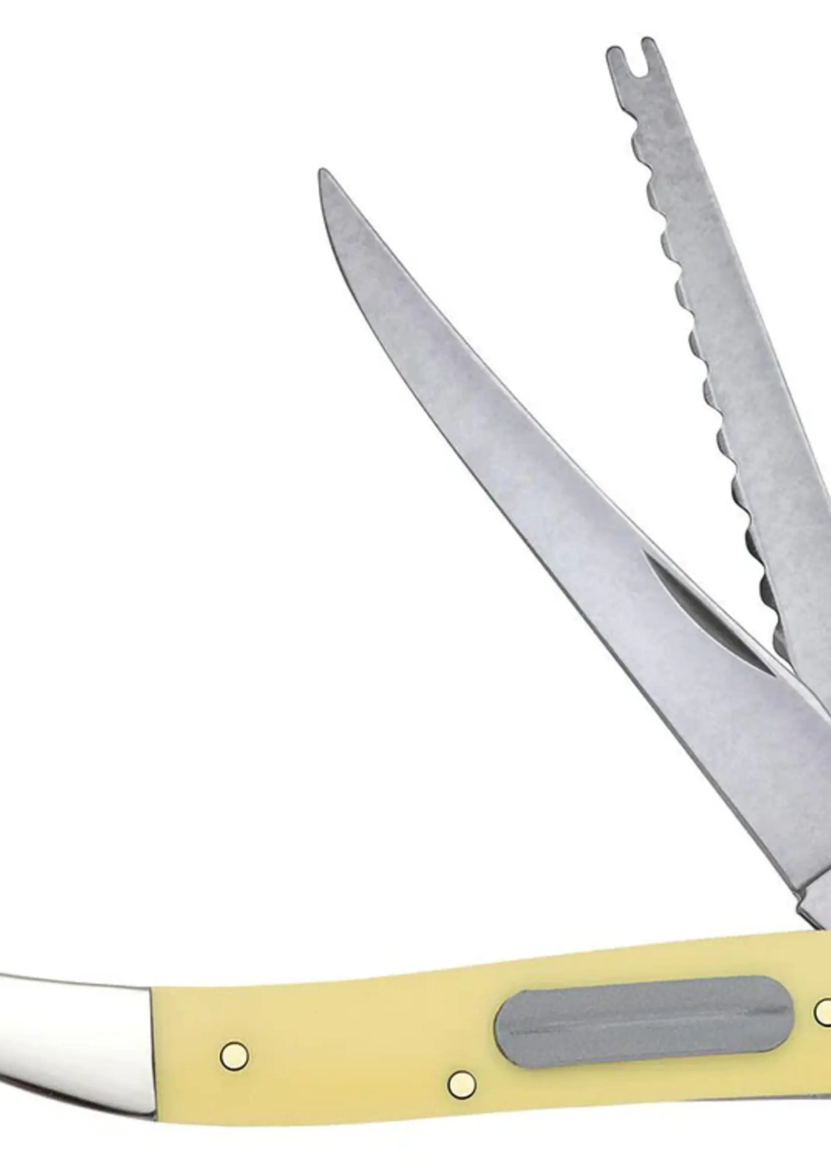 W.R. Case & Sons CASE Yellow Synthetic Smooth Fishing Knife