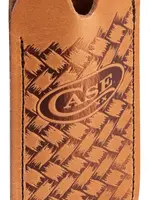 W.R. Case & Sons CASE Sheath Leather Knife Slip Brown Embossed Herringbone & Case Logo
