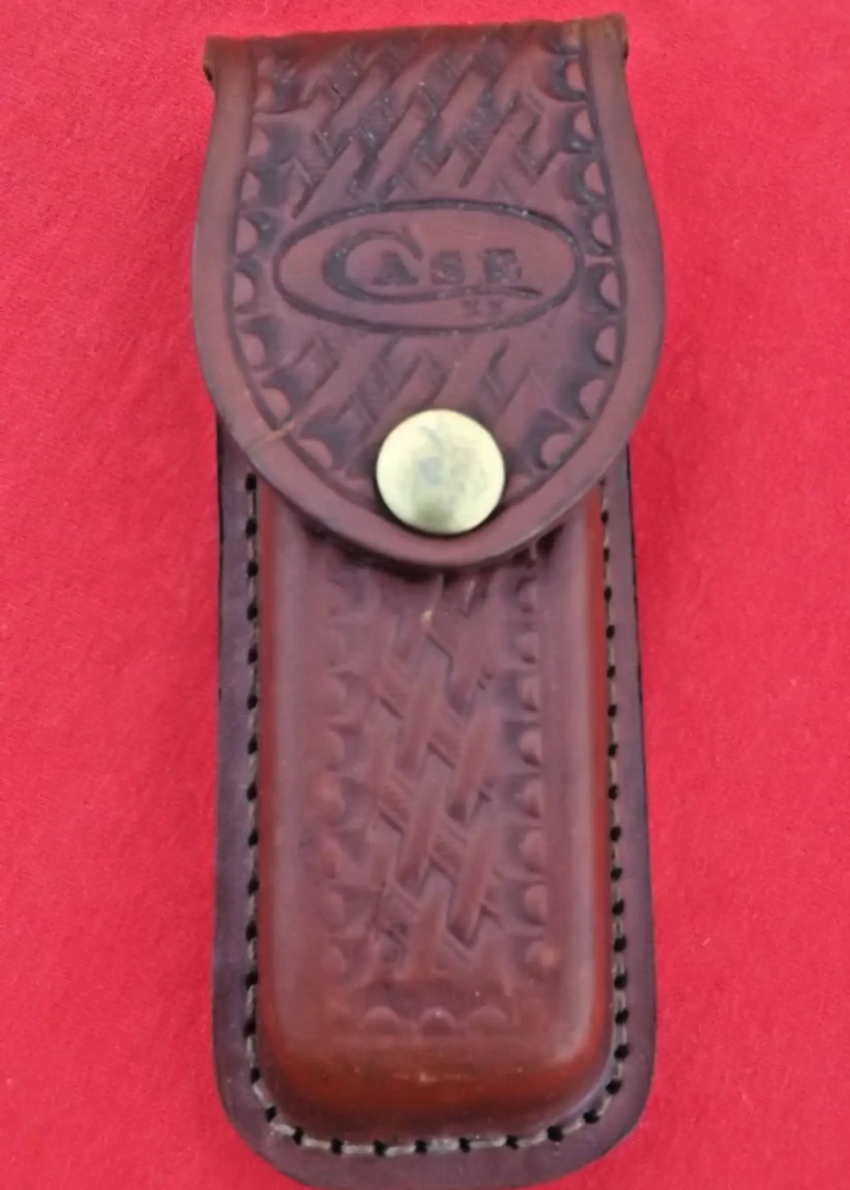 W.R. Case & Sons CASE Sheath Leather Medium Dark Brown XX Snap w/Header