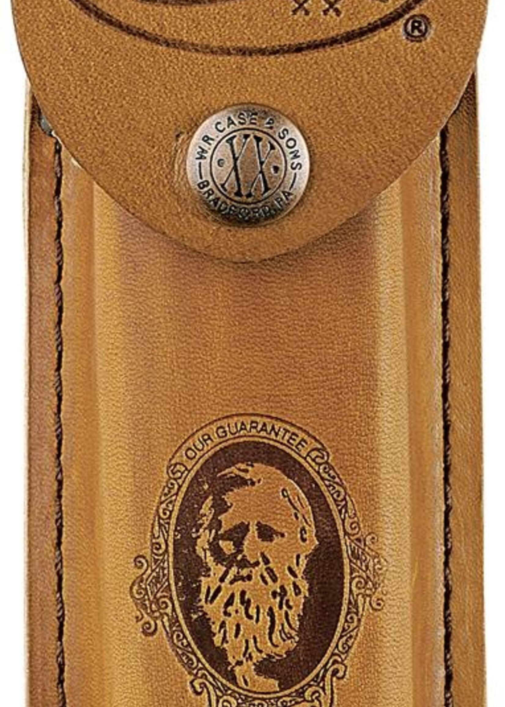 W.R. Case & Sons CASE Sheath Leather Large Lt Brown XX Snap Embossed Case/Job
