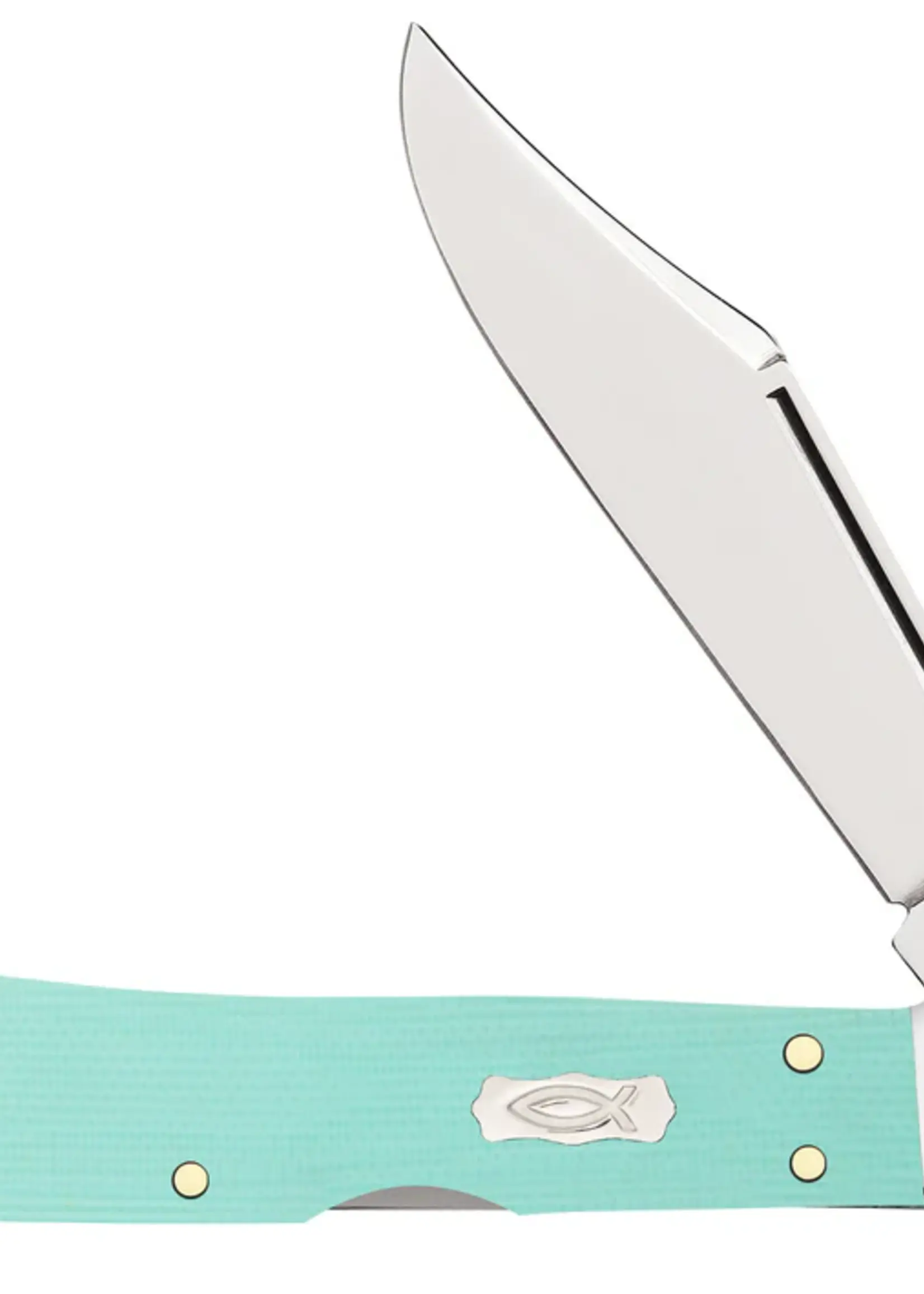 W.R. Case & Sons CASE Seafoam Green G-10 Smooth Medium Stockman