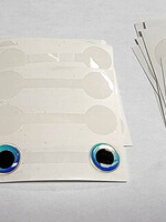 Hareline Dubbin Tie in Fold Over Eye Tabs for 1/4" or Smaller Eyes Small