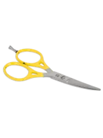 Loon Outdoors Loon Ergo Prime Curved Scissors with Precision Peg Yellow 7.5"