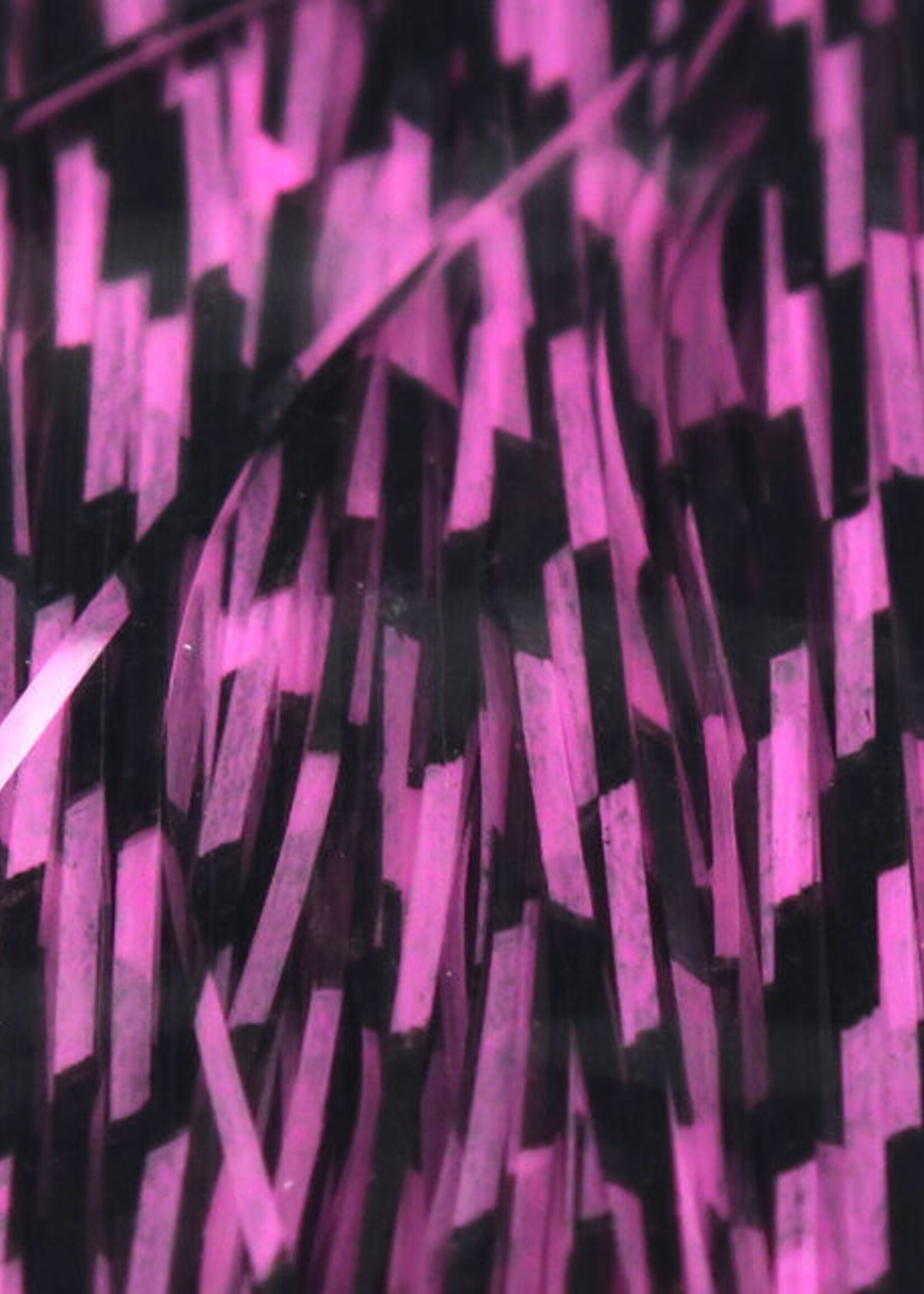 Hareline Dubbin Barred Magnum Flashabou Fl. Pink Black Barred