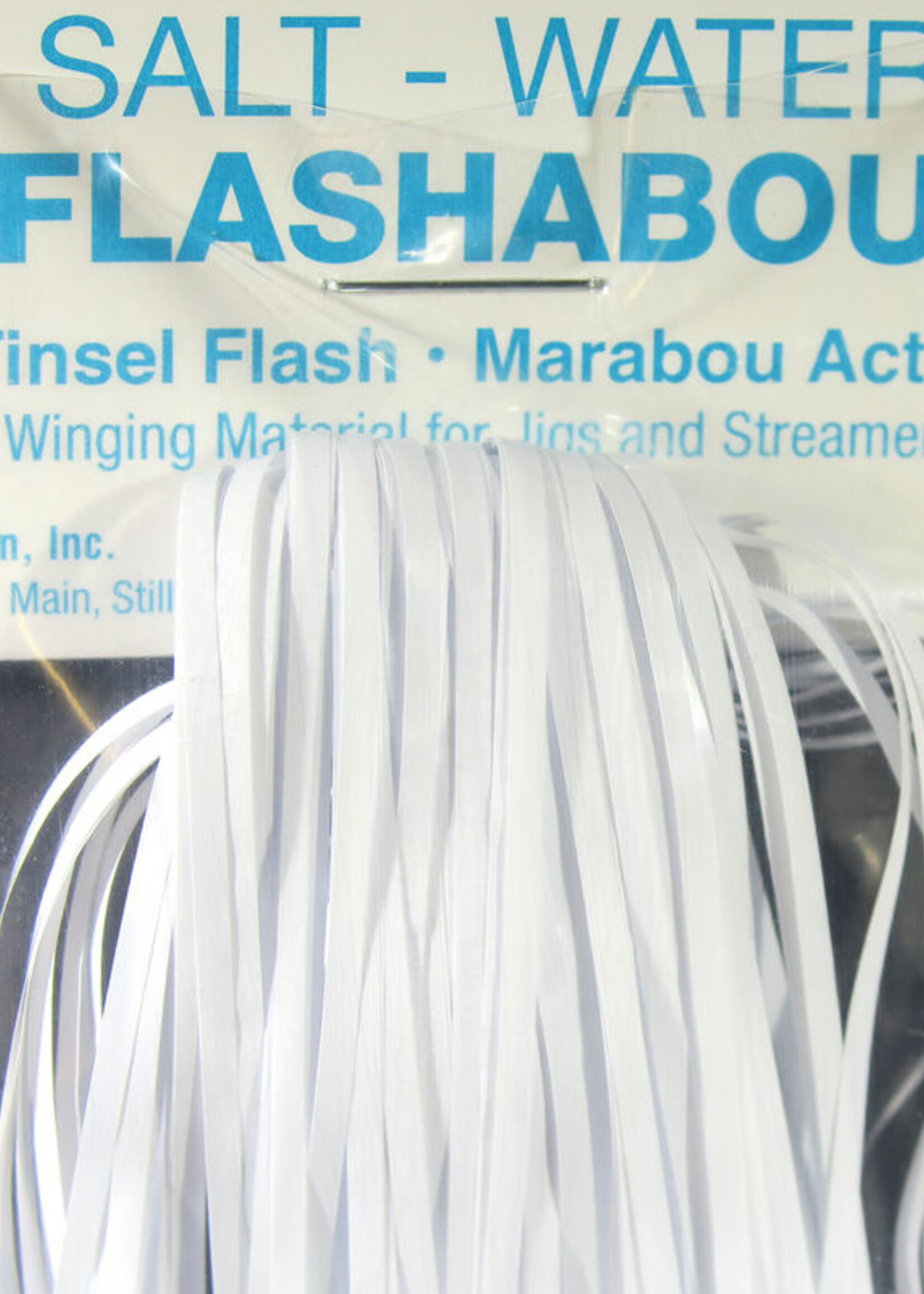 Hareline Dubbin Saltwater Flashabou White