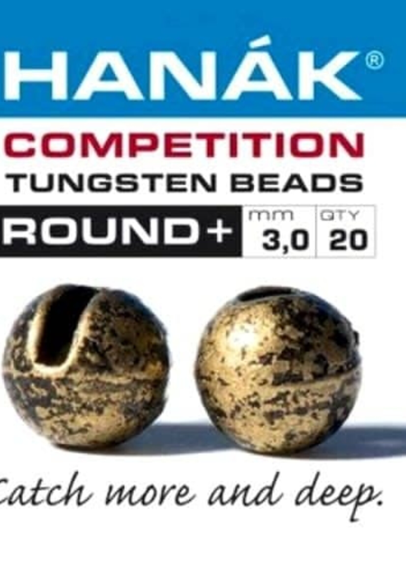 HANAK Competition Hanak Slotted Competition Tungsten Beads Round + 2.5mm Bronze