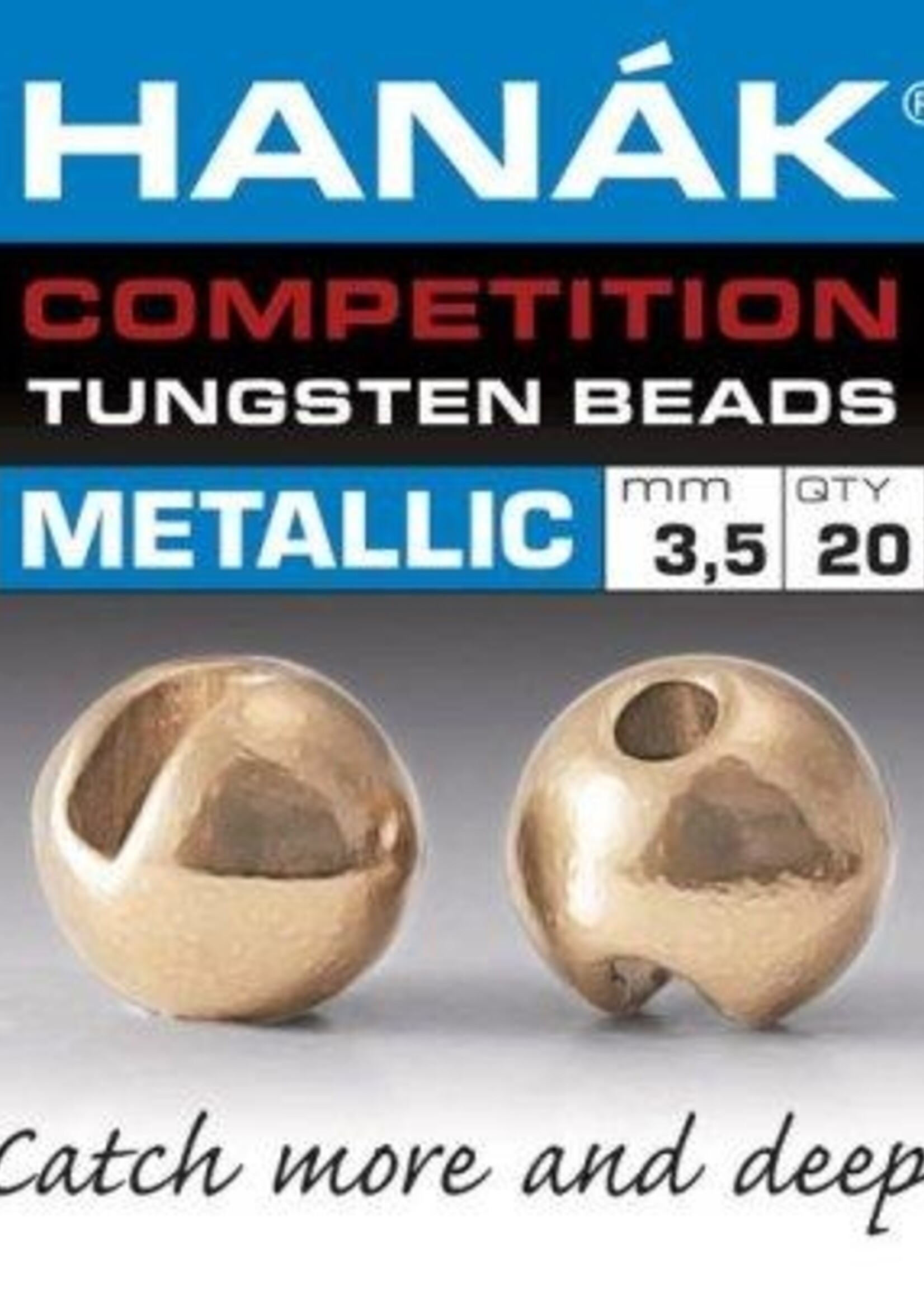 HANAK Competition Hanak Slotted Competition Tungsten Beads Metallic + 3.5mm Rouge Gold