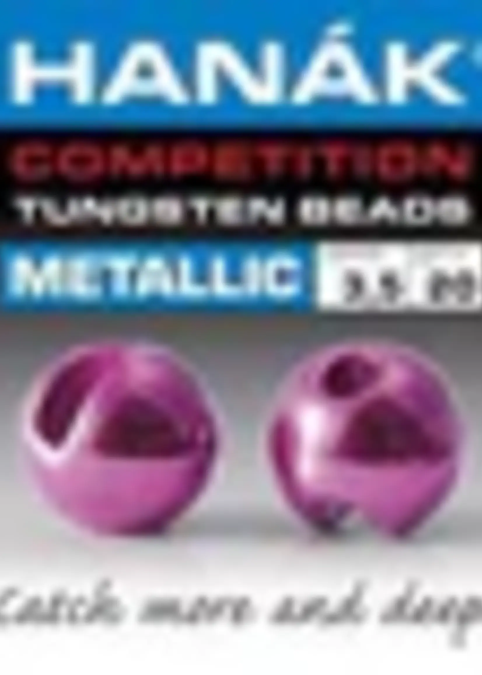HANAK Competition Hanak Slotted Competition Tungsten Beads Metallic + 2mm Dark Pink