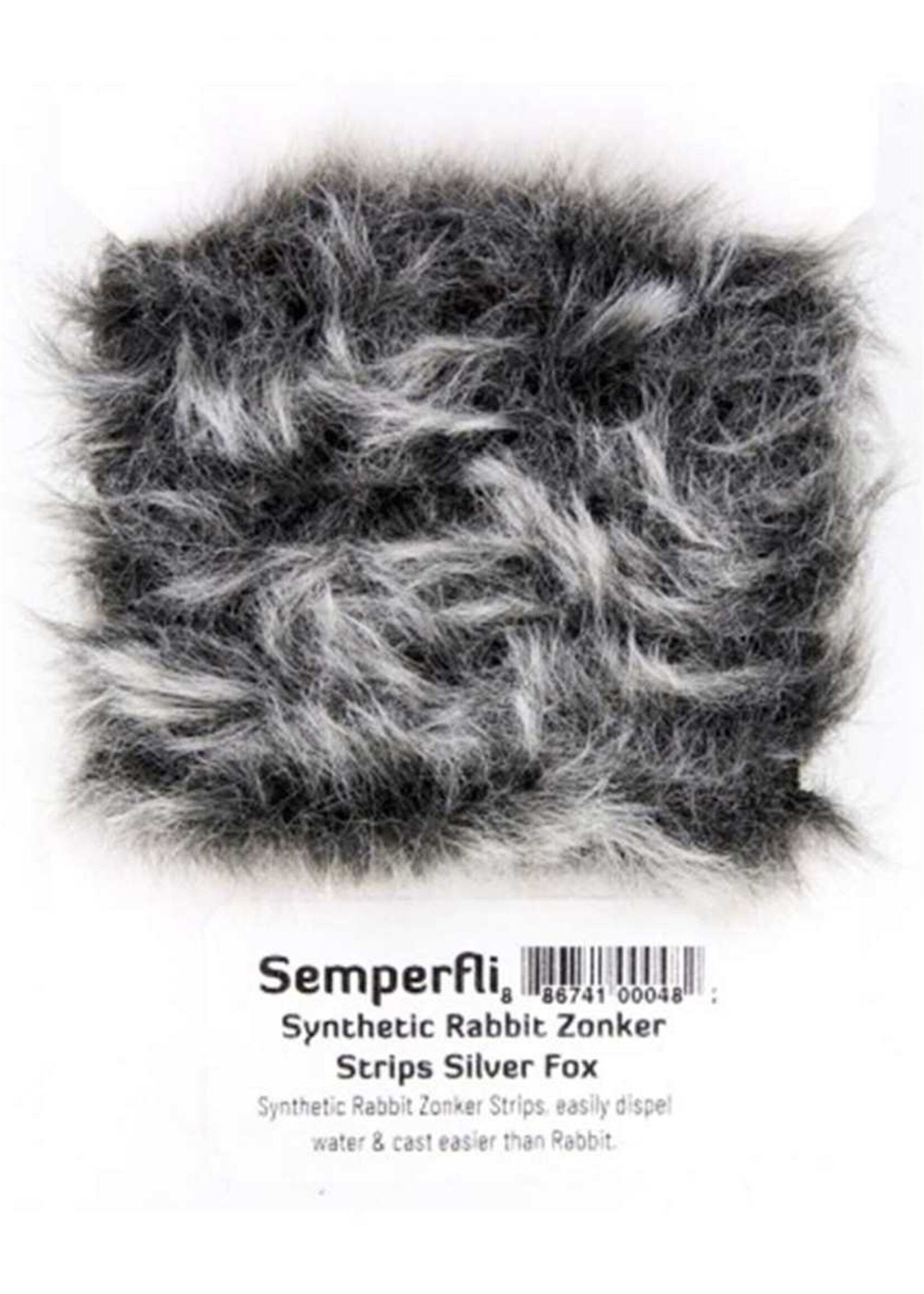 Semperfli Semperfli Synthetic Rabbit Zonker Silver Fox