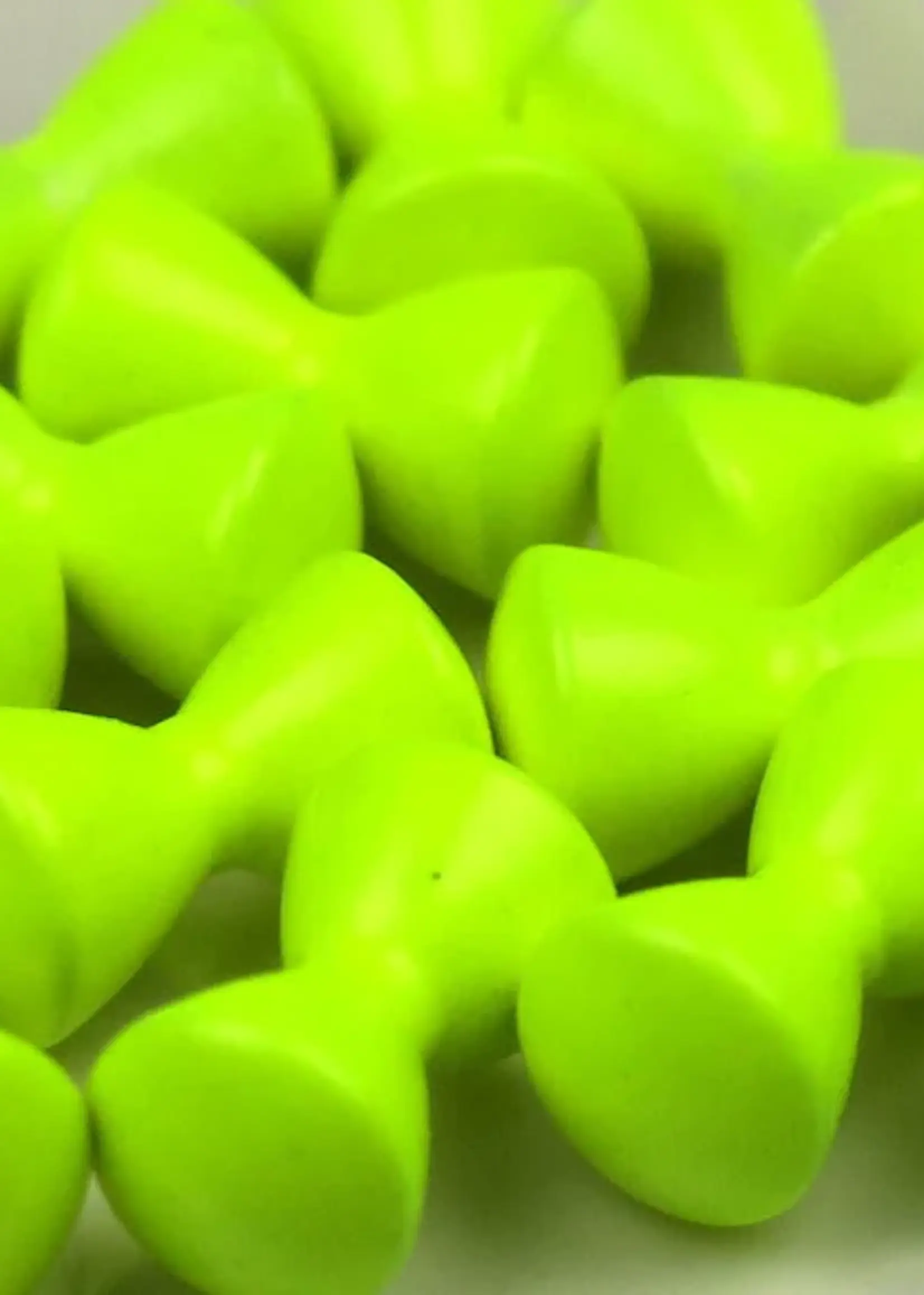 Hareline Dubbin Brass Eyes Medium #127 Fl Yellow Chartreuse