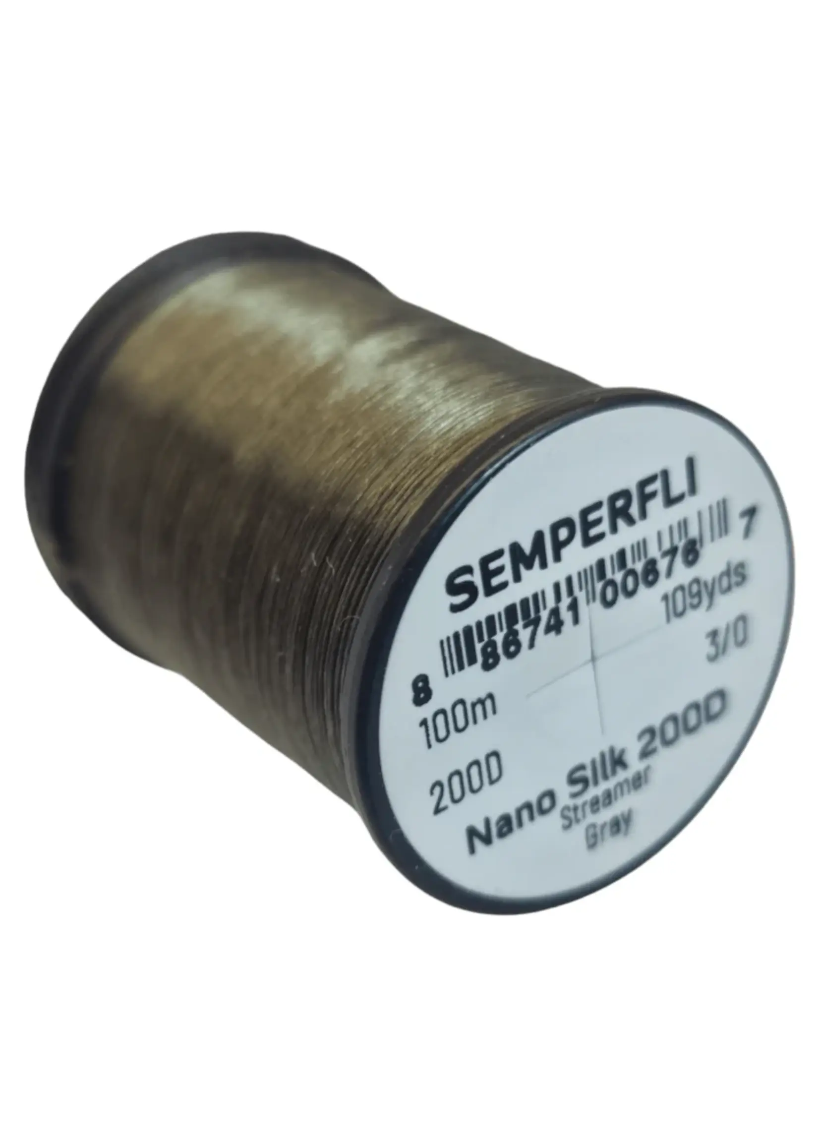 Semperfli Semperfli Nano Silk 3/0 200D Streamer Dark Gray