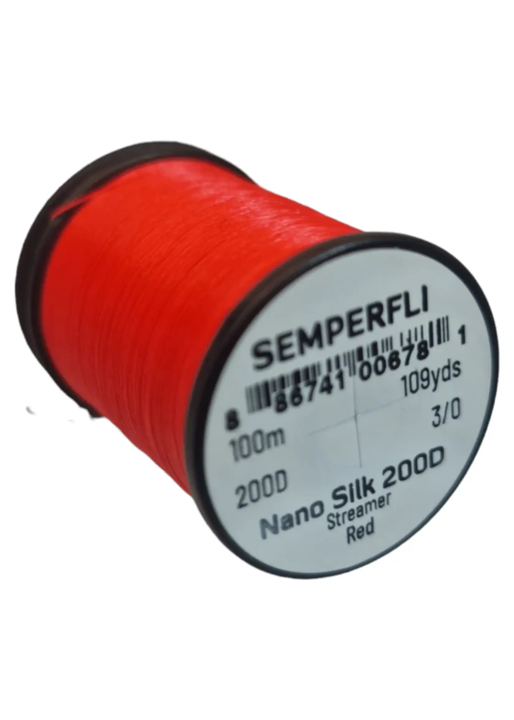 Semperfli Semperfli Nano Silk 3/0 200D Streamer Red
