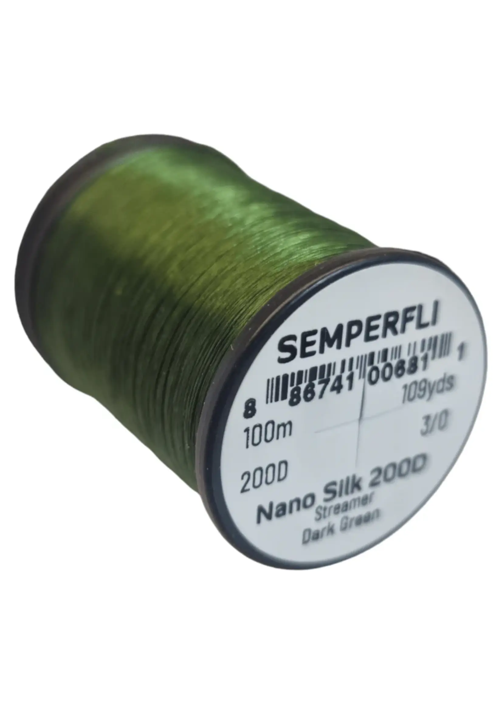 Semperfli Semperfli Nano Silk 3/0 200D Streamer Dark Green Olive