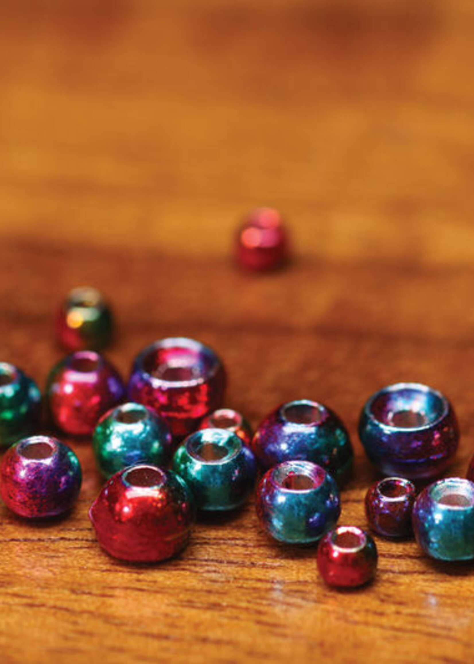 Hareline Dubbin Rainbow Hued Plummeting Tungsten Beads 5/64