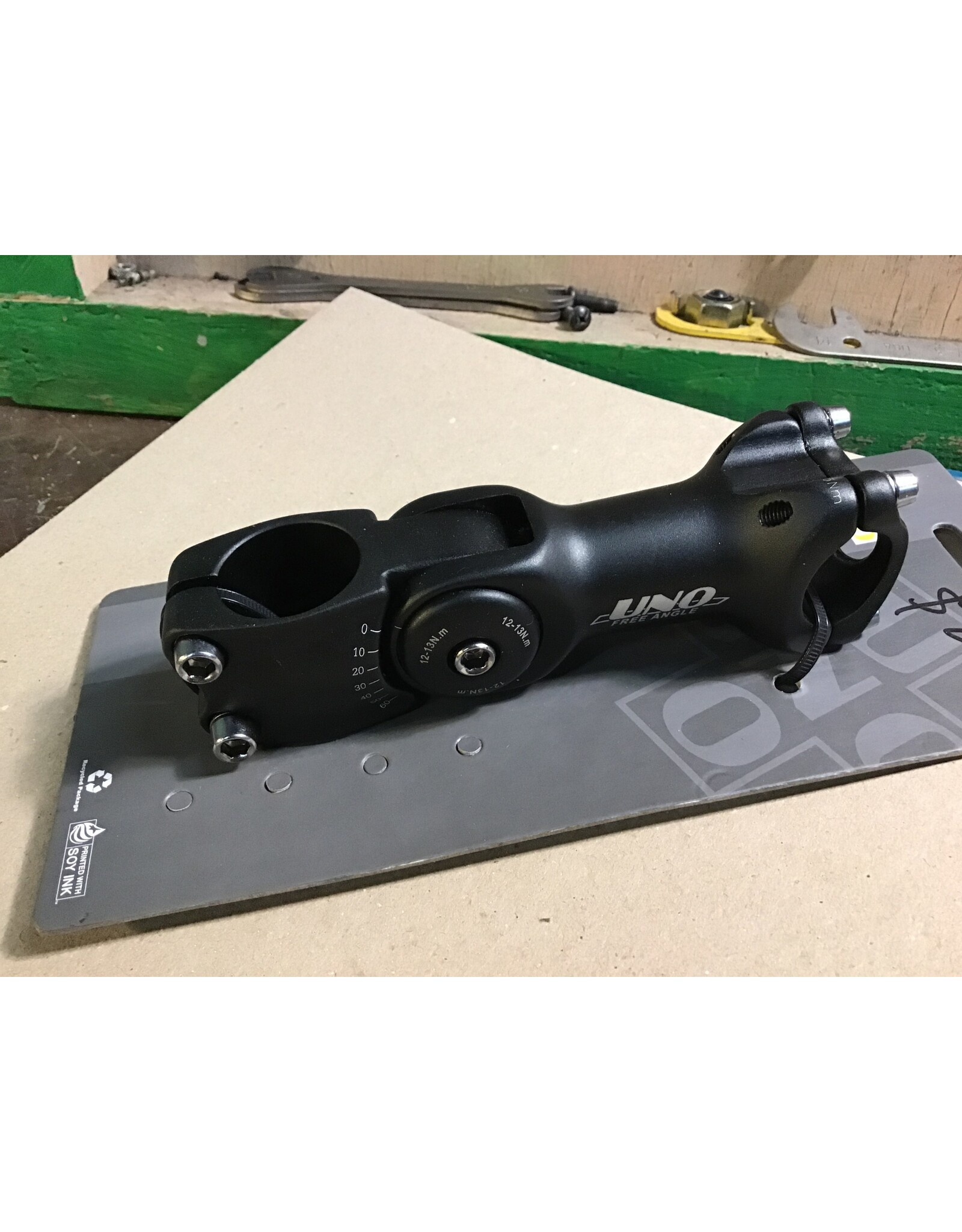 Kalloy Kalloy 820 Stem - 110mm, 25.4 Clamp, Adjustable, 1 1/8", Aluminum, Black