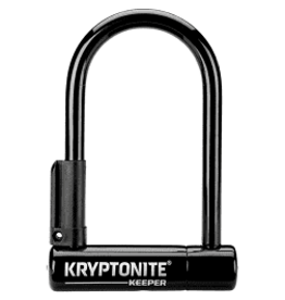 Kryptonite Kryptonite Keeper U-Lock - 3.25 x 6", Keyed, Black, Includes bracket