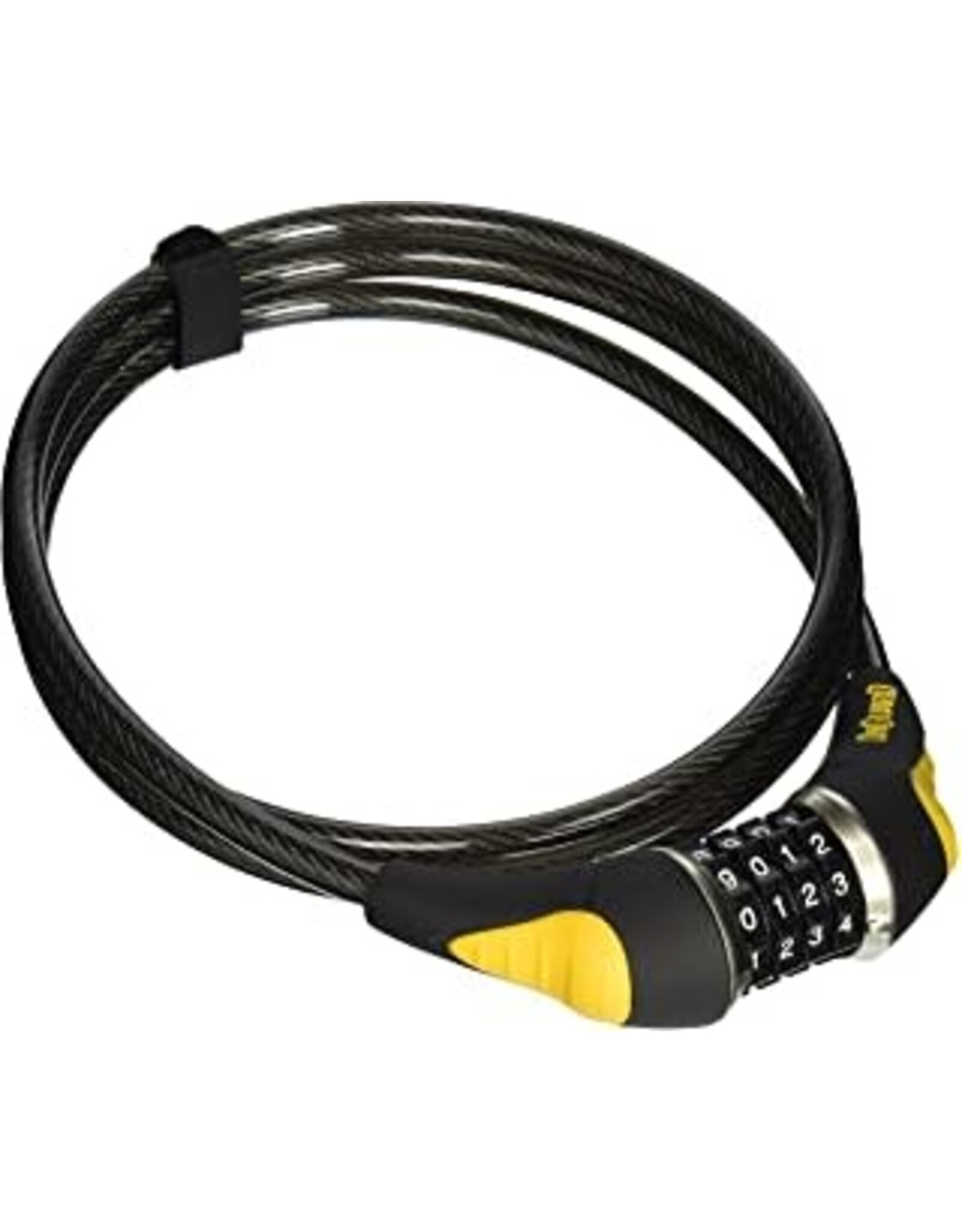 OnGuard OnGuard Akita Resettable Combo Cable Lock: 6' x 10mm, Gray/Black/Yellow