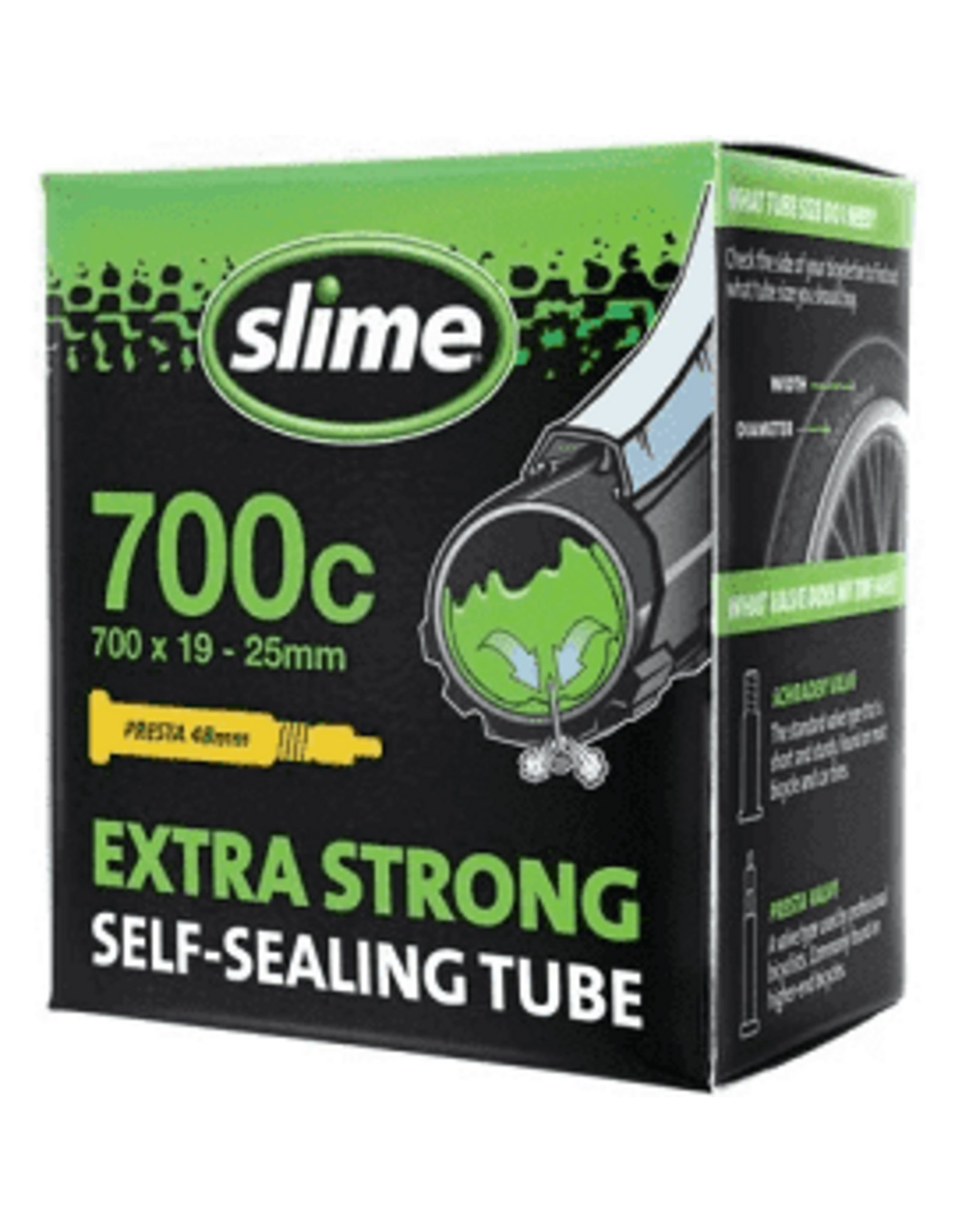 Slime Slime Self-Sealing Tube 700c x 19mm-25mm, 48mm Presta Valve